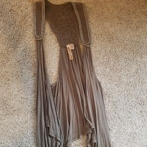 Flowy army green vest/wrap